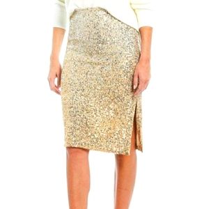 Sequin midi pencil skirt